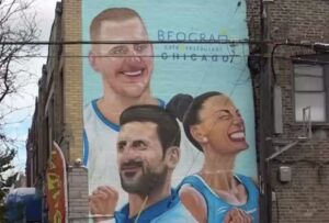 Mural posvećen Vuleti, Đokoviću i Jokiću osvanuo u Americi (VIDEO)