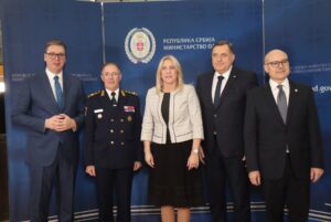 Dodik, Cvijanović i Vučić na svečanom prijemu kod Vučevića; Srpska i Srbija ostaju jake uprkos izazovima