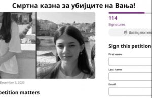 Građani traže smrtnu kaznu za ubistvo Vanje (14), potpisuju peticiju