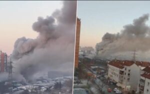 Gori veliki kineski tržni centar u Beogradu