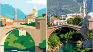 Filozofski fakultet u Mostaru objavio promotivni plakat na kome iza Starog mosta nema džamija