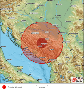 Zemljotres jačine 3,5 stepeni pogodio BiH
