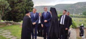 Dodik, Vučić i Višković posjetili manastir Žitomislić FOTO