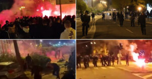 HAOS U SPLITU NAKON UTAKMICE HAJDUK-DINAMO: Letjelo kamenje, gorjeli kontejneri; tri policajca u bolnici, uhapšena 51 osoba