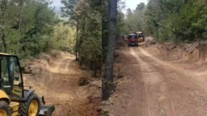 Drina lopina izmislio novi način prikupljanja glasova; Mašinama Civilne zaštite krči i nasipa privatne puteve FOTO