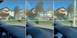 VOZAČI, OPREZ: Gori automobil na Zapadnom tranzitu
