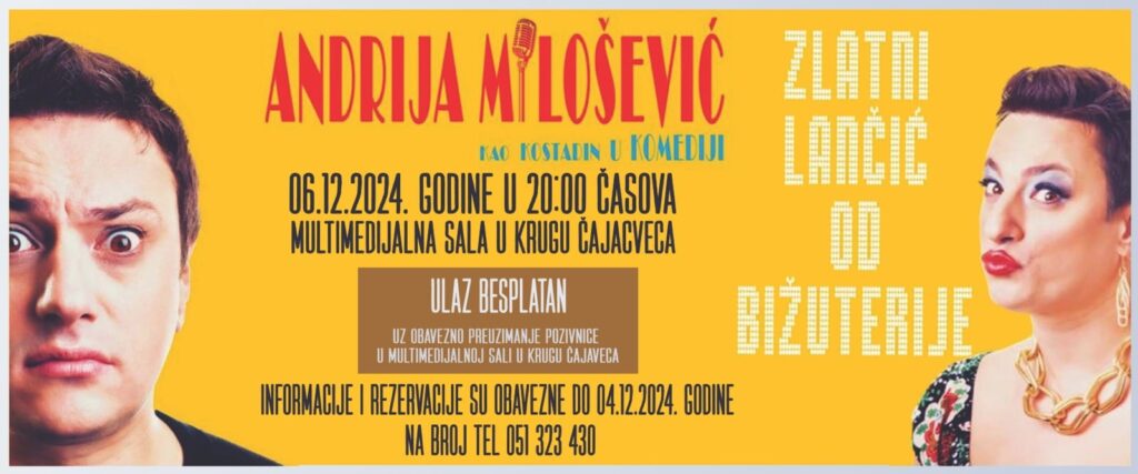 Andrija Milošević stiže u Banjaluku: Ako još niste osigurali svoje mjesto, požurite! VIDEO