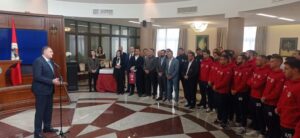 Predsjednik Srpske sa fudbalerima i stručnim štabom Borca