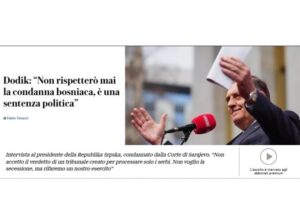 Dodik za “La Republiku”: Sud BiH je inkvizicijski, nikada neću poštovati političku presudu