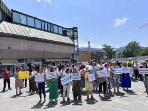 Radnici banjalučkih vrtića na mirnom protestu