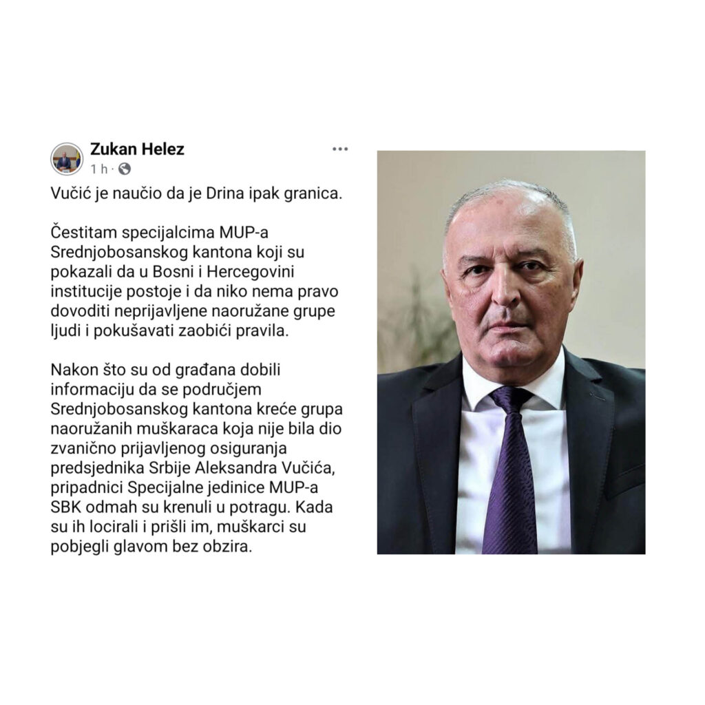 HELEZ IZMISLIO POLICIJSKI SPEKTAKL KOJEG NEMA U IZVJEŠTAJU MUP-a SBK: Zukan odbranio Drinu od ljudi bez imena, oružja i zapisnika